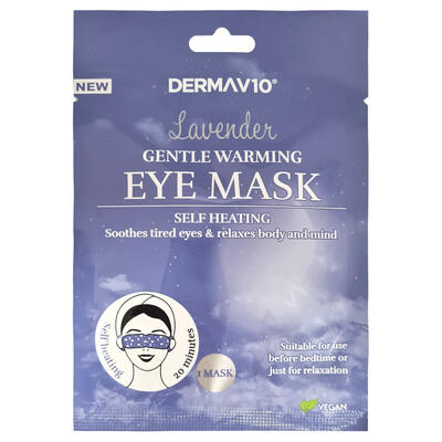 DermaV10 Lavender Gentle Warming Eye Mask 1ct
