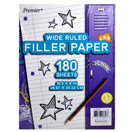 Wide Ruled Filler Paper 180ct: $8.00