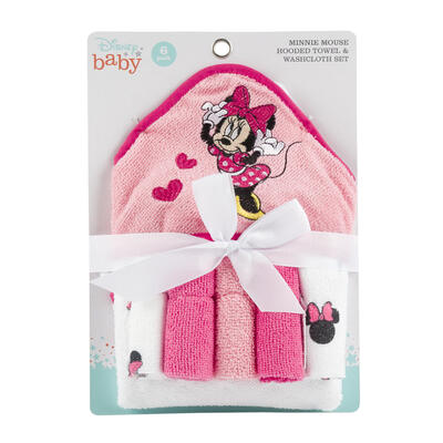 Disney Baby Minnie Mouse Hooded Towel & Washcloth: $35.00