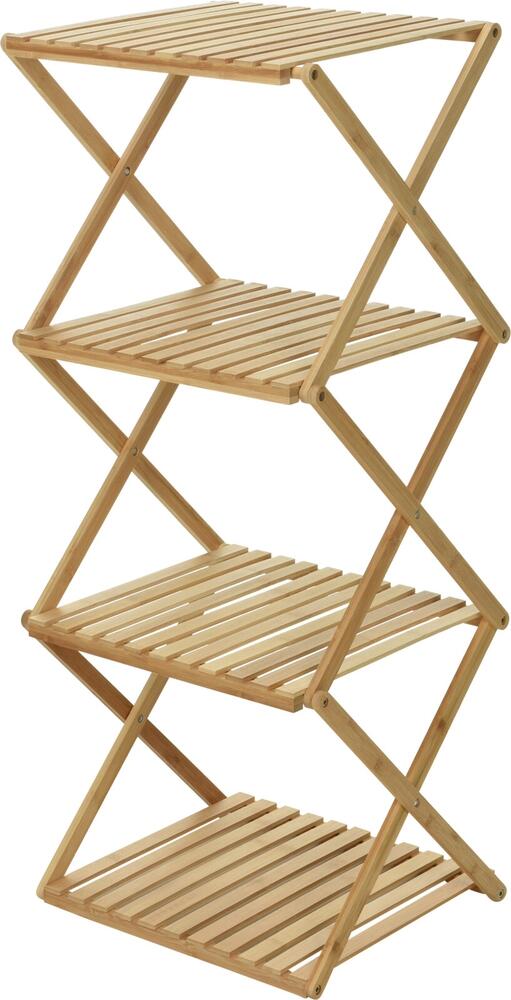 Bamboo 4-Shelf Storage Rack 40x33x94cm