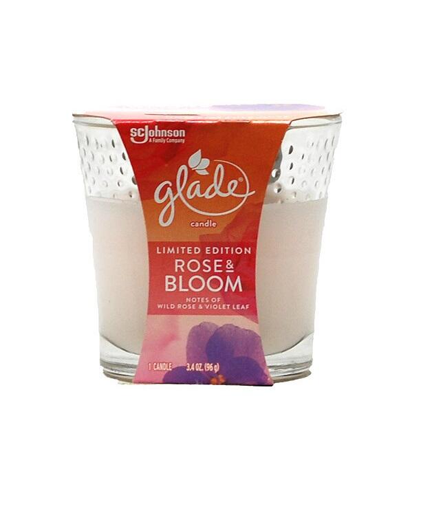 Glade Candle Rose Bloom 3.4oz