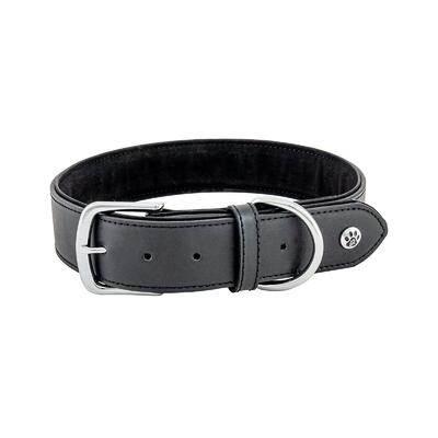 LargeLeather Padded  Dog Collar Black XL: $28.00