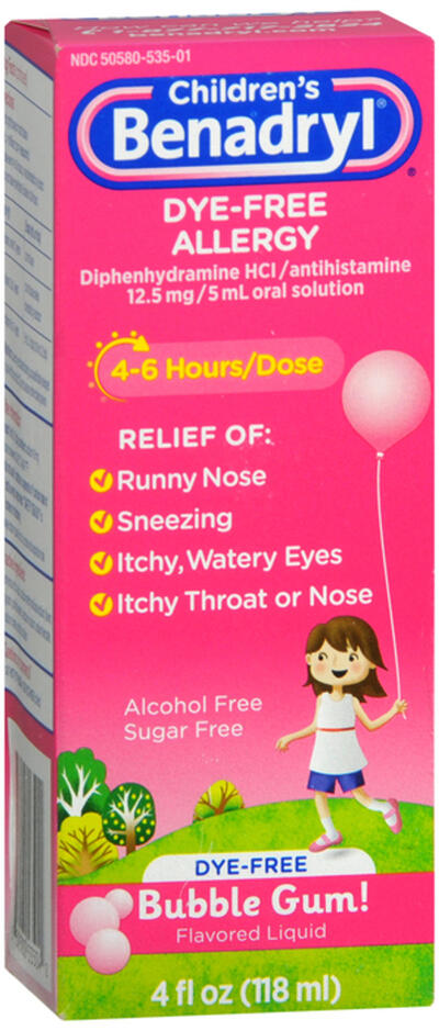 Benadryl Children Allergy Bubble Gum 4oz