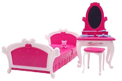 Girls Favourite Bedroom & Make-up Table Play Set: $50.00
