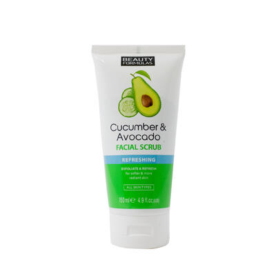 Beauty Formulas Cucumber and Avocado Facial Scrub Tube 150 ml: $7.00