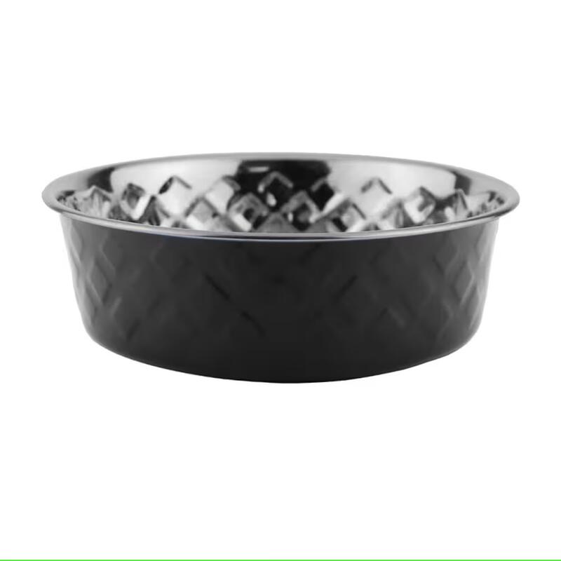 Heavy Bowl Metal Black Embossed 75oz