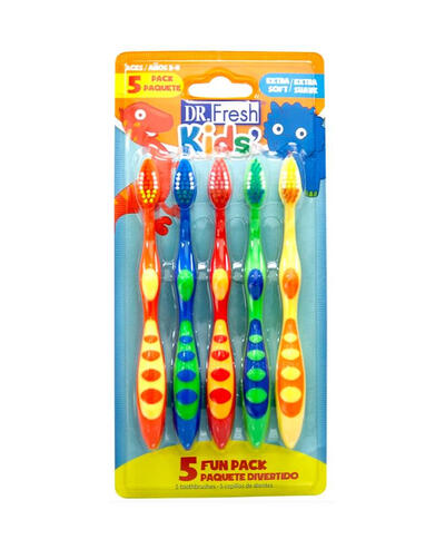 Dr. Fresh Kids Fun Pack Toothbrushes 5ct