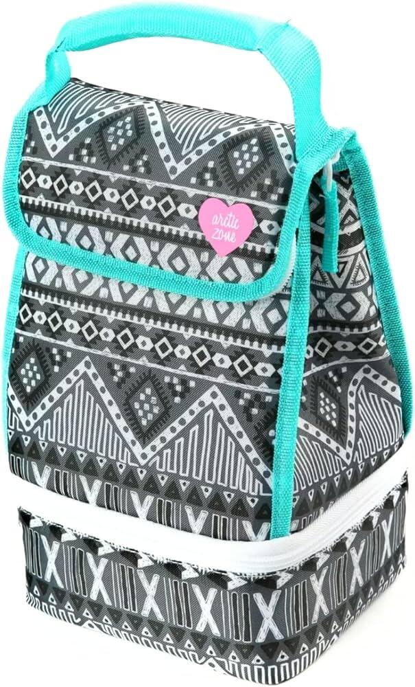 Black & White Tribal Lunch Bag
