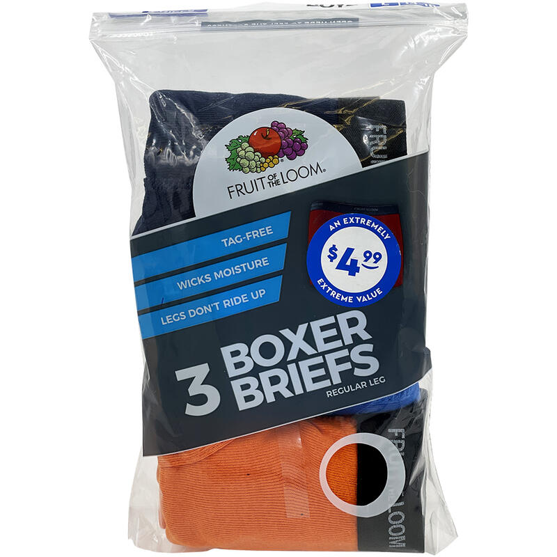 Boys Fruit Of The Loom Boxer Briefs 3pk