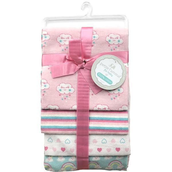 Petiete l'amour Receiving Blankets 4 ct