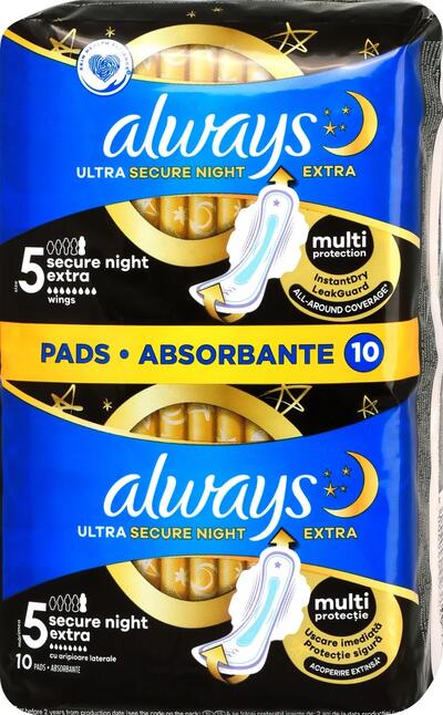 Always Ultra Secure Night 10ct: $20.00
