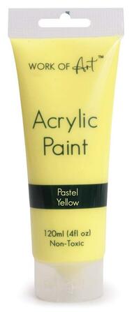 Work Of Art Acrylic Paint Pastel Yellow 120ml: $4.01