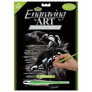 DNR Silver Foil Penguins Engraving Art: $4.01