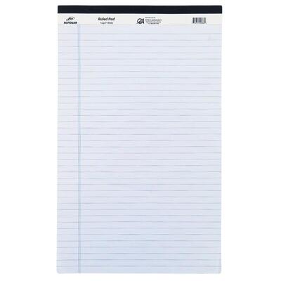 Scholar Ruled White Pad Fs 8x14