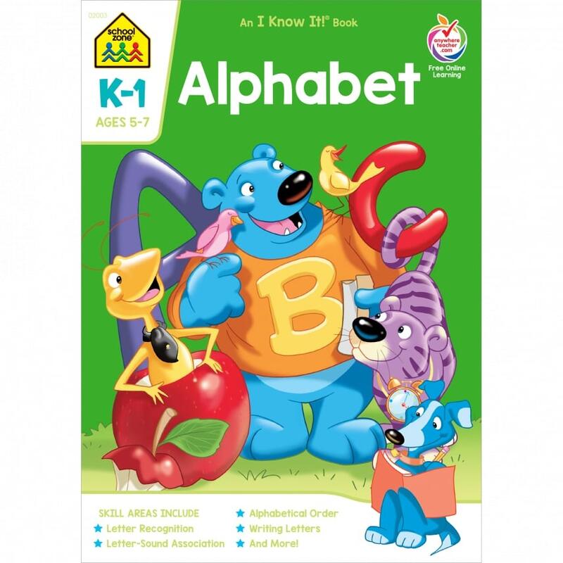 School Zone Alphabet Workbook ages 5 to 7 kindergarten: $7.00