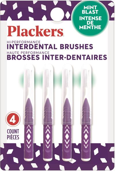 Plackers Interdental Brushes Mint Blast 4 count
