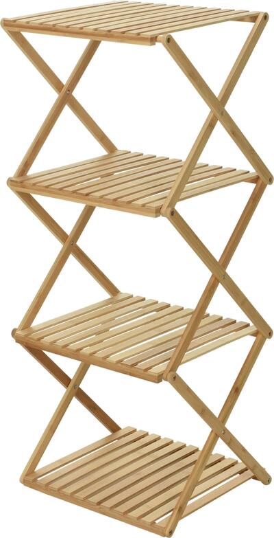 Bamboo 4-Shelf Storage Rack 40x33x94cm
