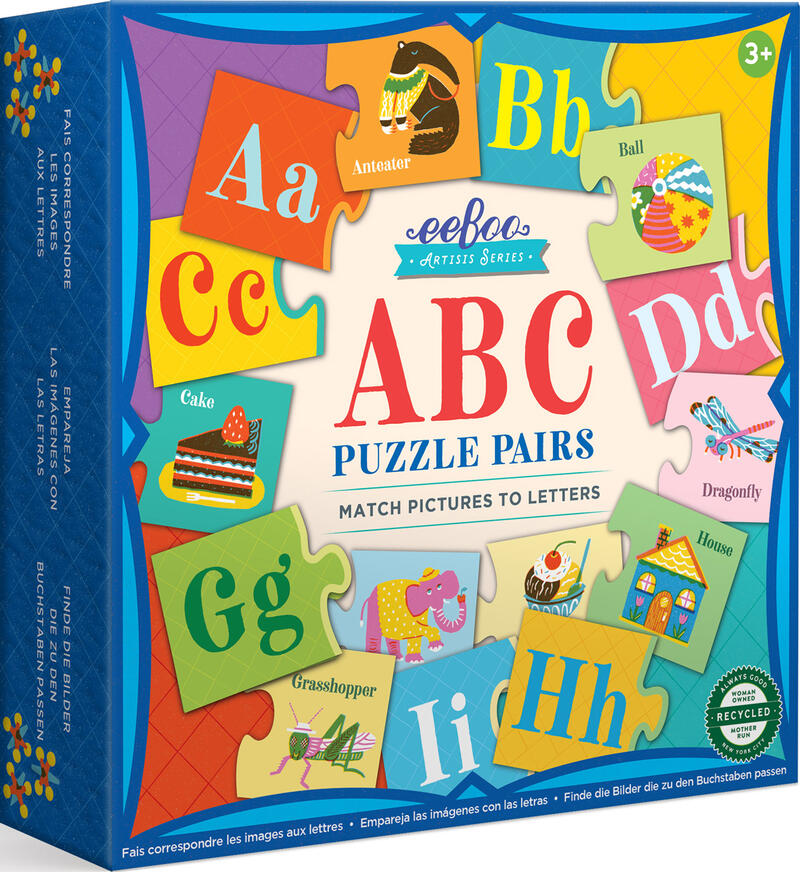Eeboo ABC Puzzle Pairs 3+