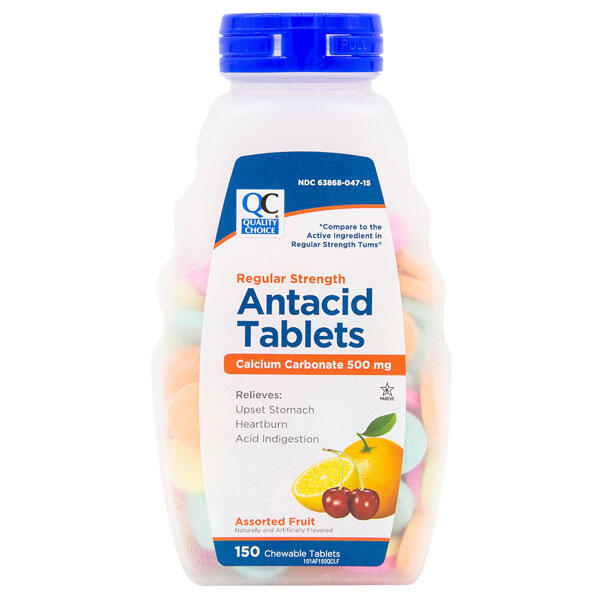 QC Antacid Tablets Regular Strength 150ct