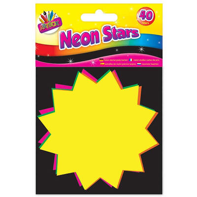 Neon Stars 40ct 10x10cm