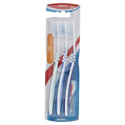 Aquafresh Flex Toothbrush Medium 3 count