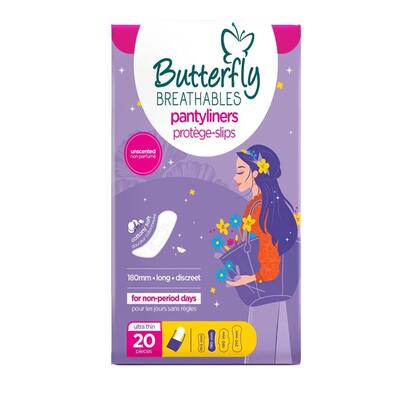 Butterfly Breathables Pantyliners 20ct