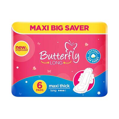 Butterfly Long Maxi Thick Sanitary Napkin XXL 6ct