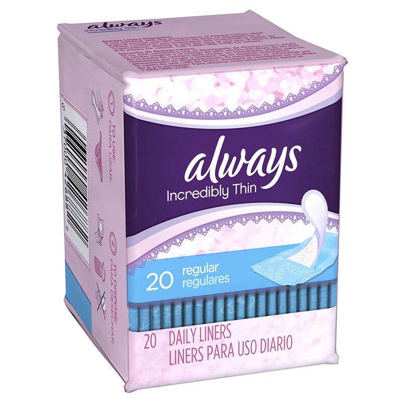 Always Thin Regular Daily Liners Unscented 20 ct