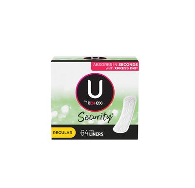U By Kotex Lightdays Daily Liners Regular Unscented 64 Ct: $15.95