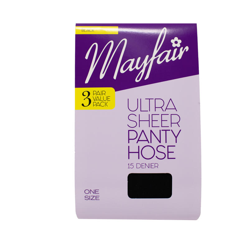 Mayfair Ultra Sheer Panty Hose One Size Assorted 3 pack: $26.35