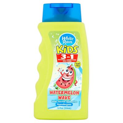 White Rain Kids 3 in 1 Zany Watermelon Shampoo 12 oz
