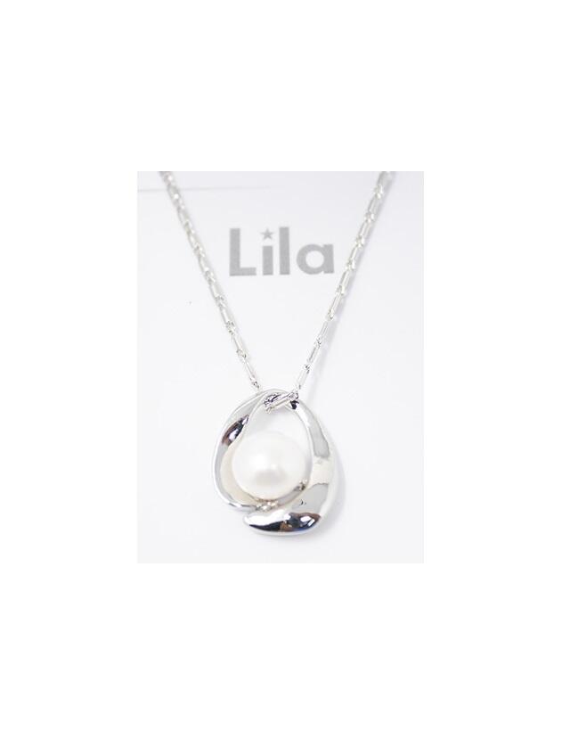 Lila Split Oval Pearl Pendant: $45.00