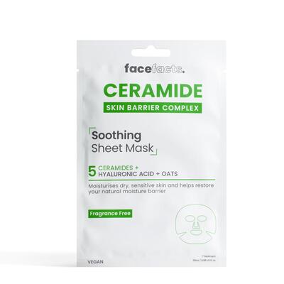 Face Facts Ceramide Skin Barrier Complex Soothing Sheet Mask Treatment 1 pack