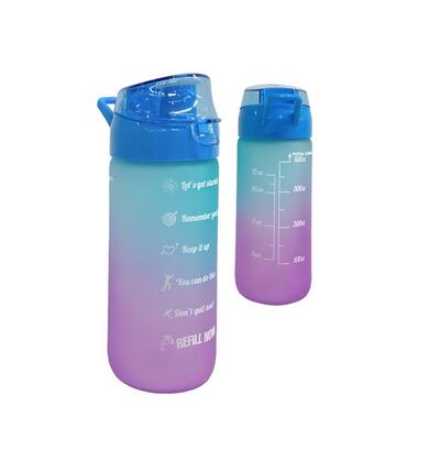 500 CC Double Color Glass Sports Bottle Blue & Purple 1 count