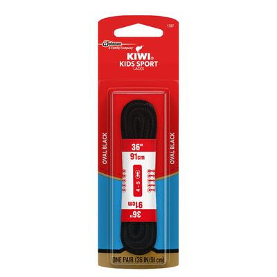 Kiwi Kids Sport Laces Oval Black