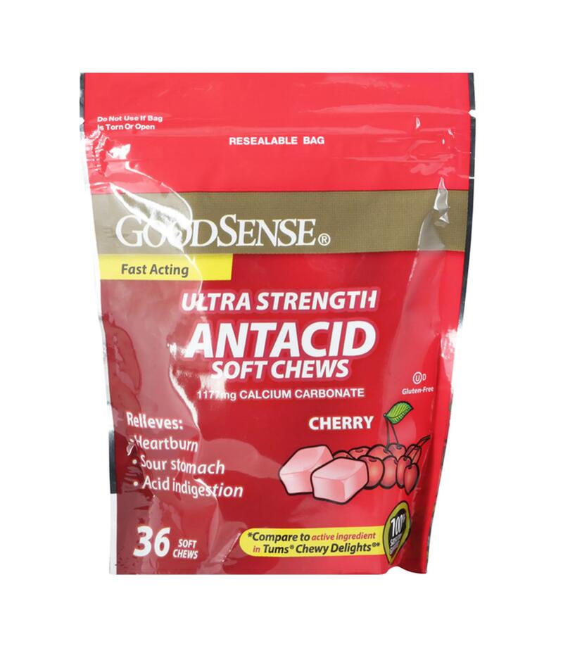Goodsense Antacid Ultra Strength Soft Chews Cherry 36 count