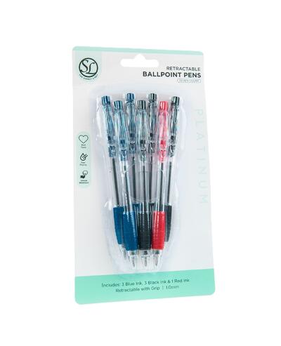 Supply Line Multi Pack Ballpoint Pens 1.0mm 7 count