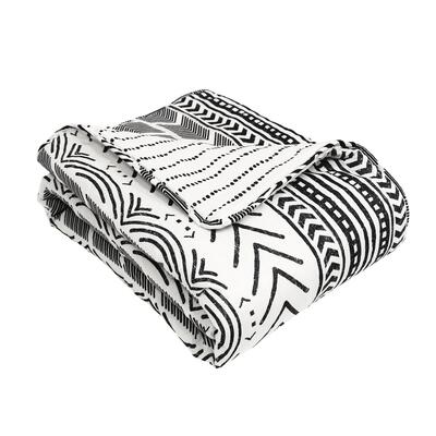 Lush Decor Throw Hygge Geo White Black