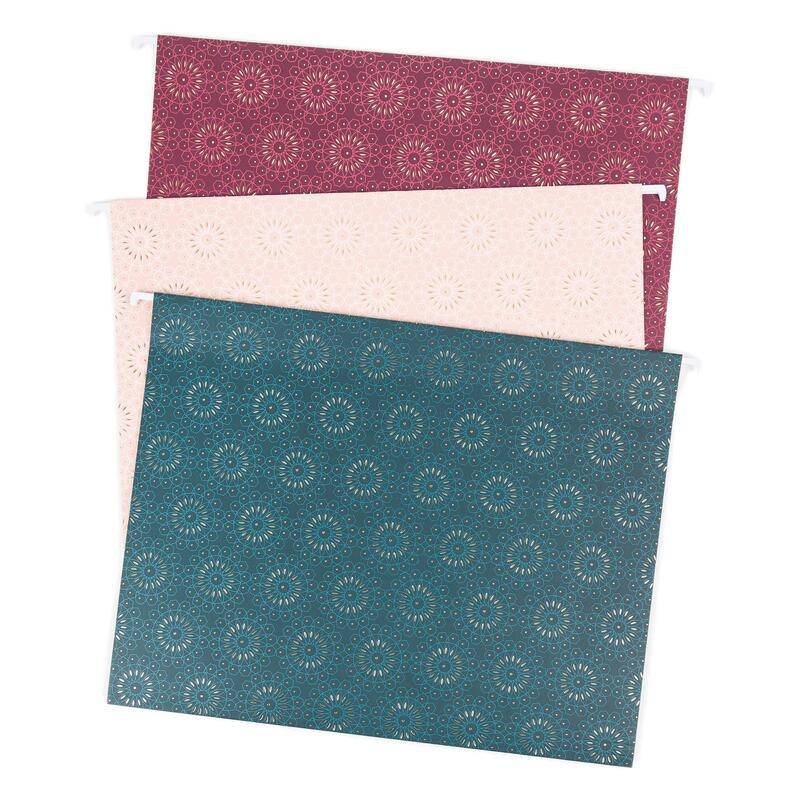 U Brands Foil Fleuri Fashion Hanging File Folders
