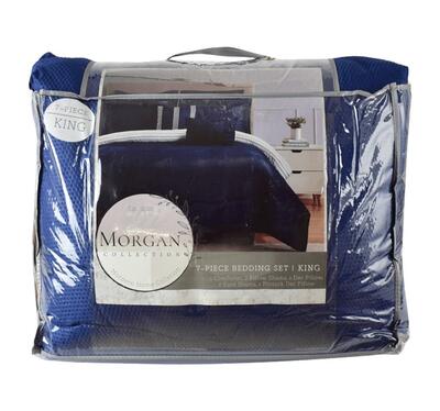 Morgan Collection Bedding Set Indigo Queen 7 pieces: $160.00