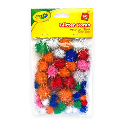 Crayola Glitter Poms 50pcs: $3.00