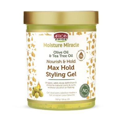 African Pride Moisture Miracle Max Hold Styling Gel 18oz