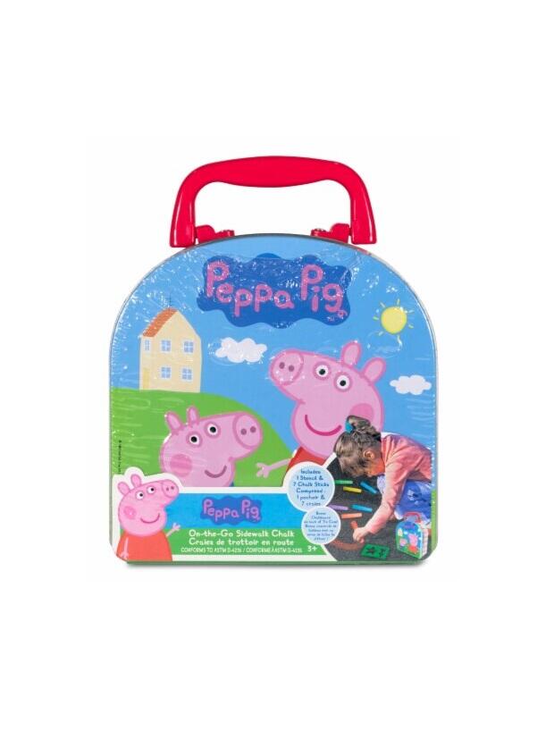 Peppa Pig Sidewalk Chalk W/Stencil 15ct