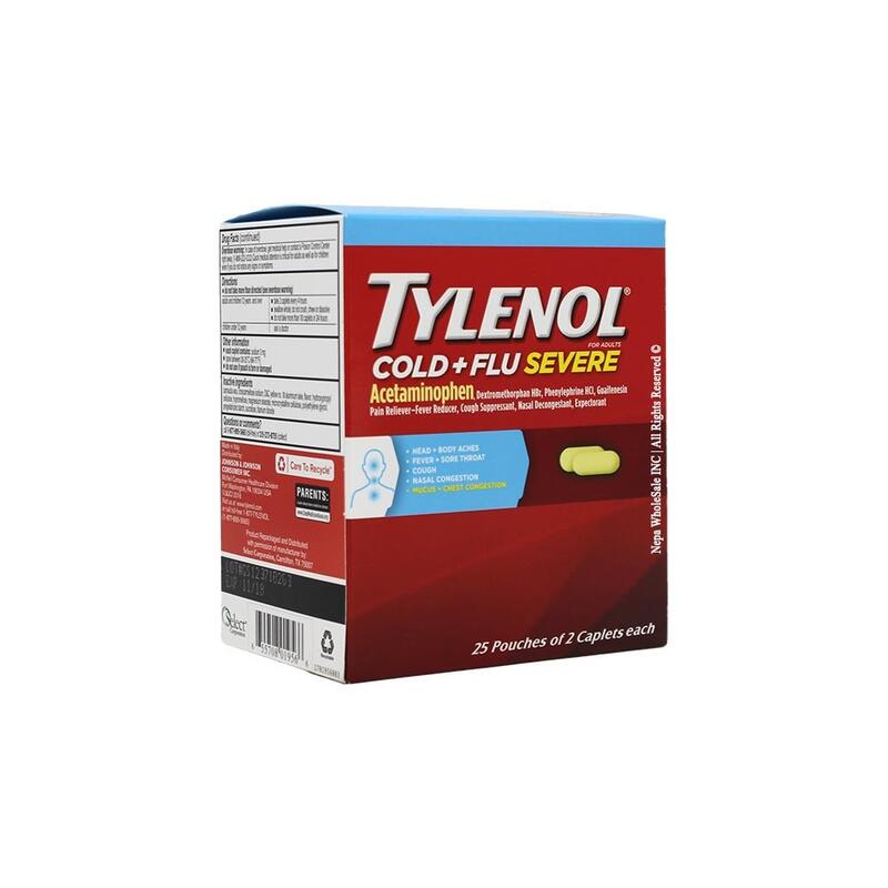 Tylenol Cold & Flu Severe 25x2 caplets: $2.75