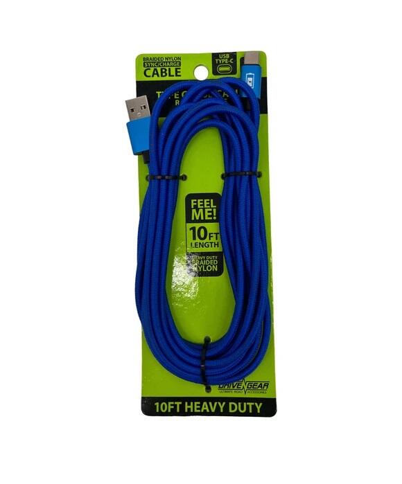 Gadget Gear Braided USB Type C Cable 10ft 1 count
