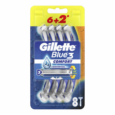 Gillette Blue 3 Comfort Gel 8ct