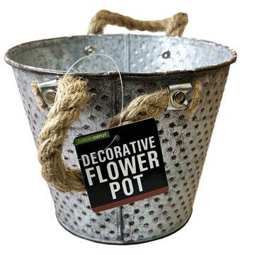 Flower Pot  With Rope Handles: $15.00