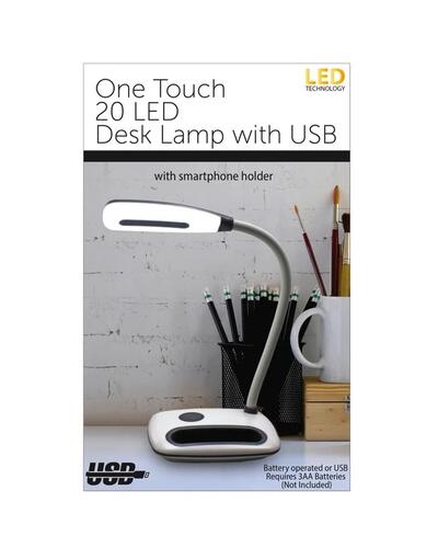 One Touch 20 LED Desk Lamp w/USB 1 count: $55.00