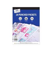 20 Clear Plastic Punched Pockets: $3.00