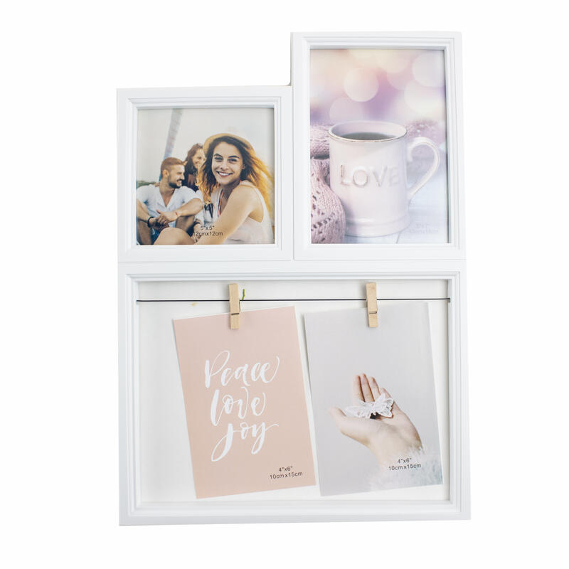 2 Opening Frame with Clothesline Photo Hanger 5x5/5x7/4x6: $15.00